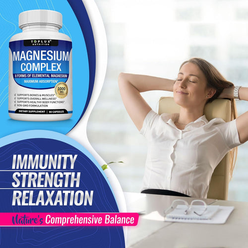 Full-Spectrum Magnesium Complex (1000mg) – 8 Forms for Maximum Absorption & Calm
